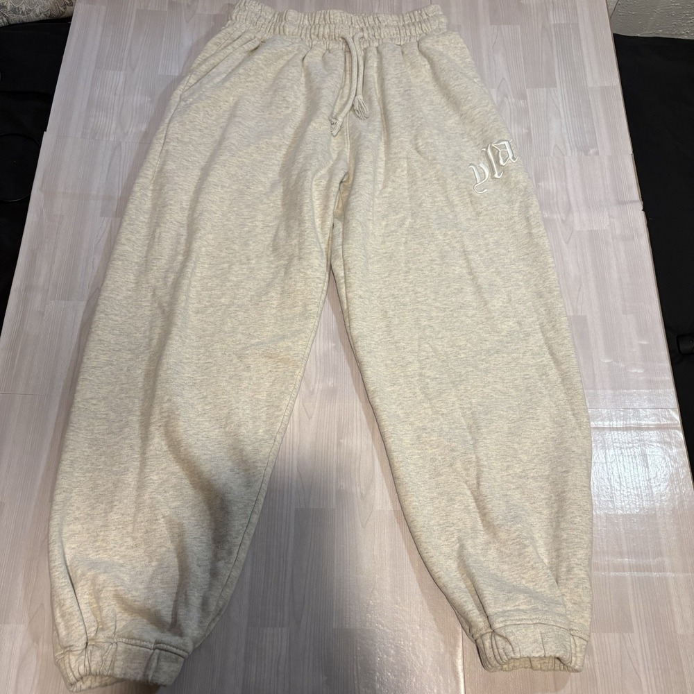 YoungLA Joggers Men Small Gray Sweatpants Baggy Oversized Streetwear Marshmallow - Picture 9 of 12